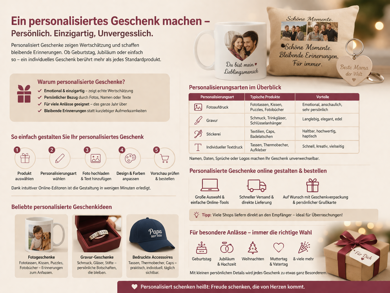 Ein personalisiertes Geschenk machen: Die besten Ideen & Shops 2026 Zonify