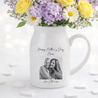 Personalisierte Fotovase zum Muttertag | Keramik-Krug mit Gravur Zonify