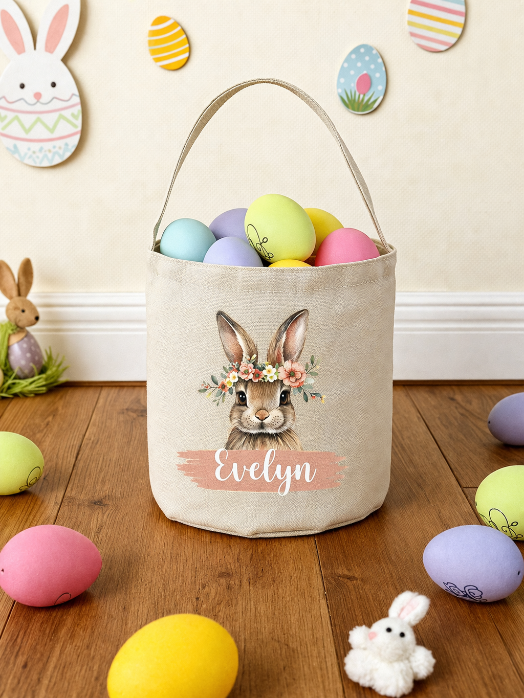 Personalisierte Ostertasche mit Namen | Süßes Osterkörbchen Zonify