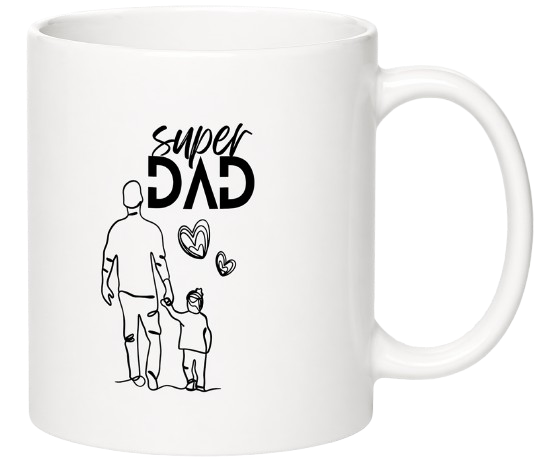 Kaffeetasse „Super Dad“ | Minimalistisches Geschenk für Papa Zonify