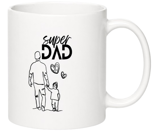 Kaffeetasse „Super Dad“ | Minimalistisches Geschenk für Papa Zonify