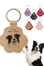 Personalisierter Pfoten-Schlüsselanhänger | Tierhaar-Andenken mit Gravur Zonify