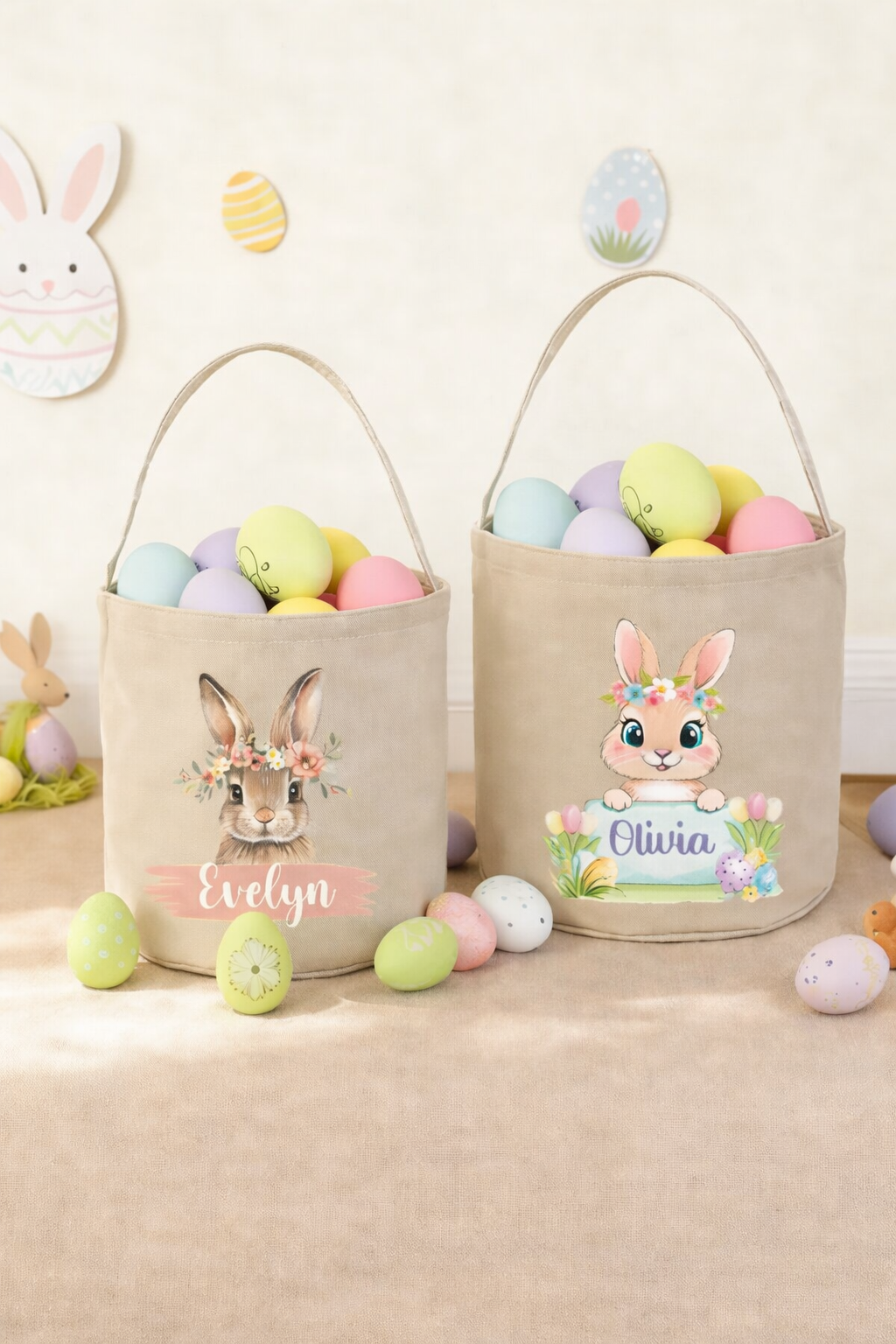 Personalisierte Ostertasche mit Namen | Süßes Osterkörbchen Zonify