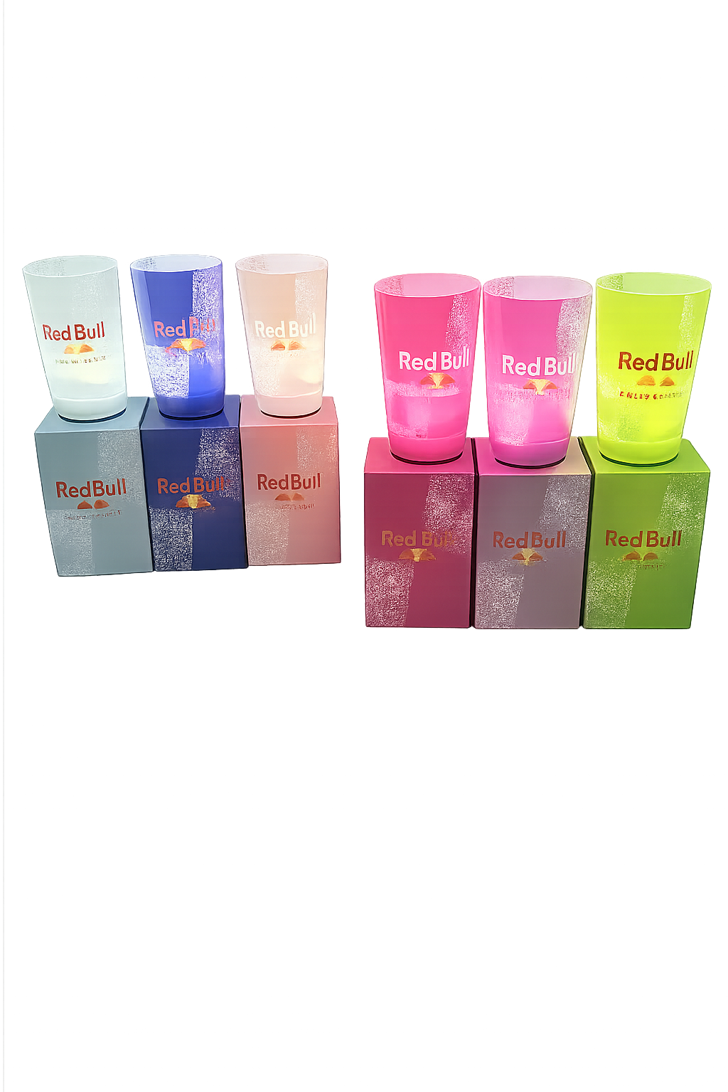 Red bull LED-Leuchtbecher Wasseraktivierter Leuchtbecher mit Strohhalm