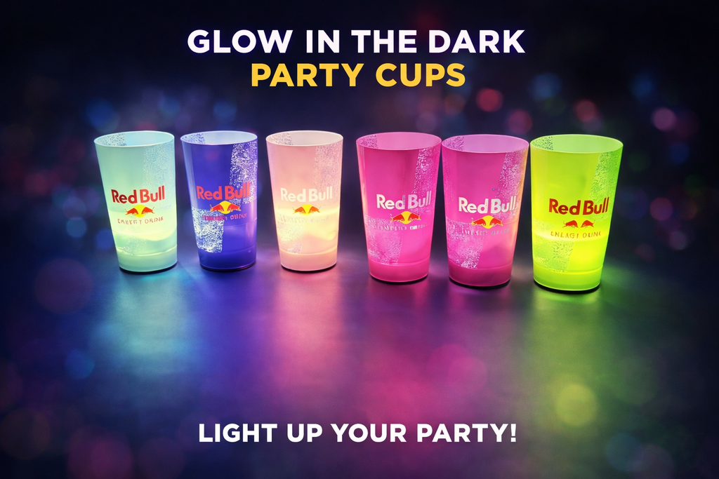 Red bull LED-Leuchtbecher Wasseraktivierter Leuchtbecher mit Strohhalm - Zonify