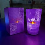 Red bull LED-Leuchtbecher Wasseraktivierter Leuchtbecher mit Strohhalm Red Bull
