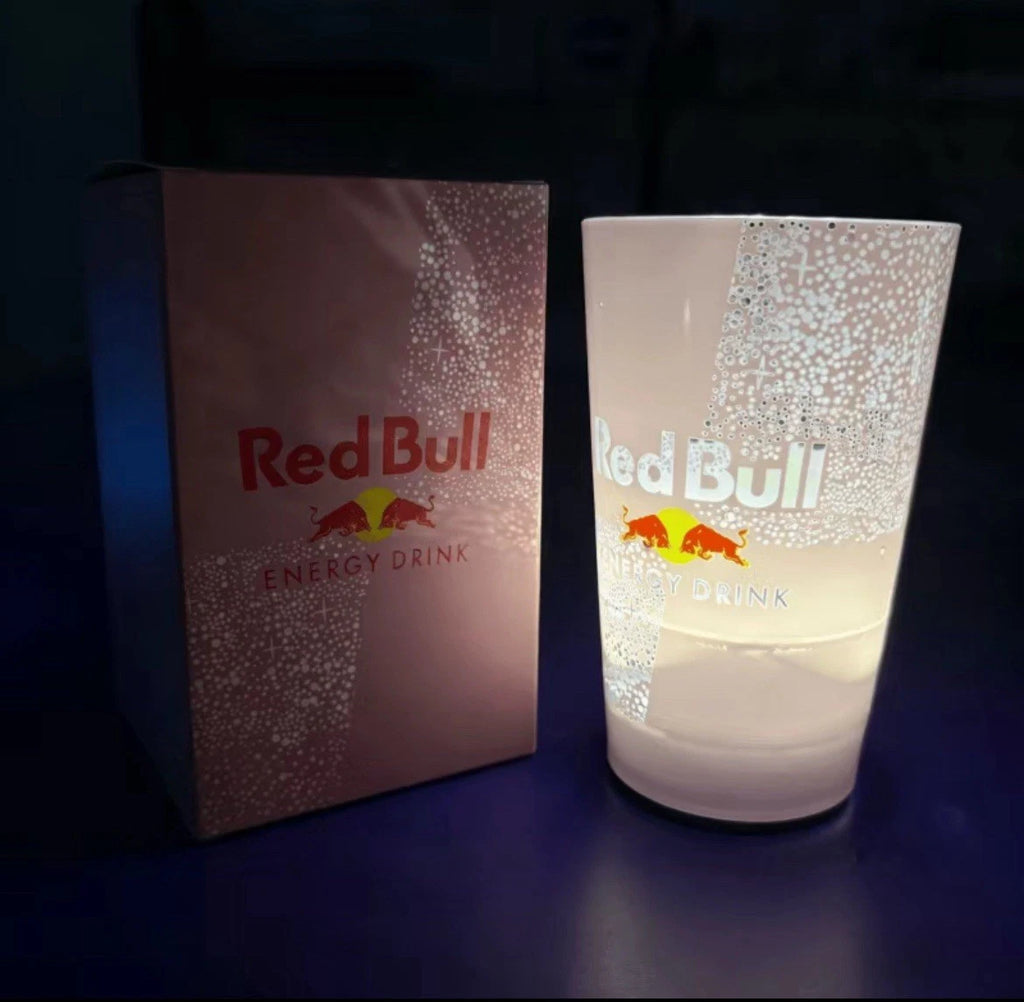 Red bull LED-Leuchtbecher Wasseraktivierter Leuchtbecher mit Strohhalm - Zonify