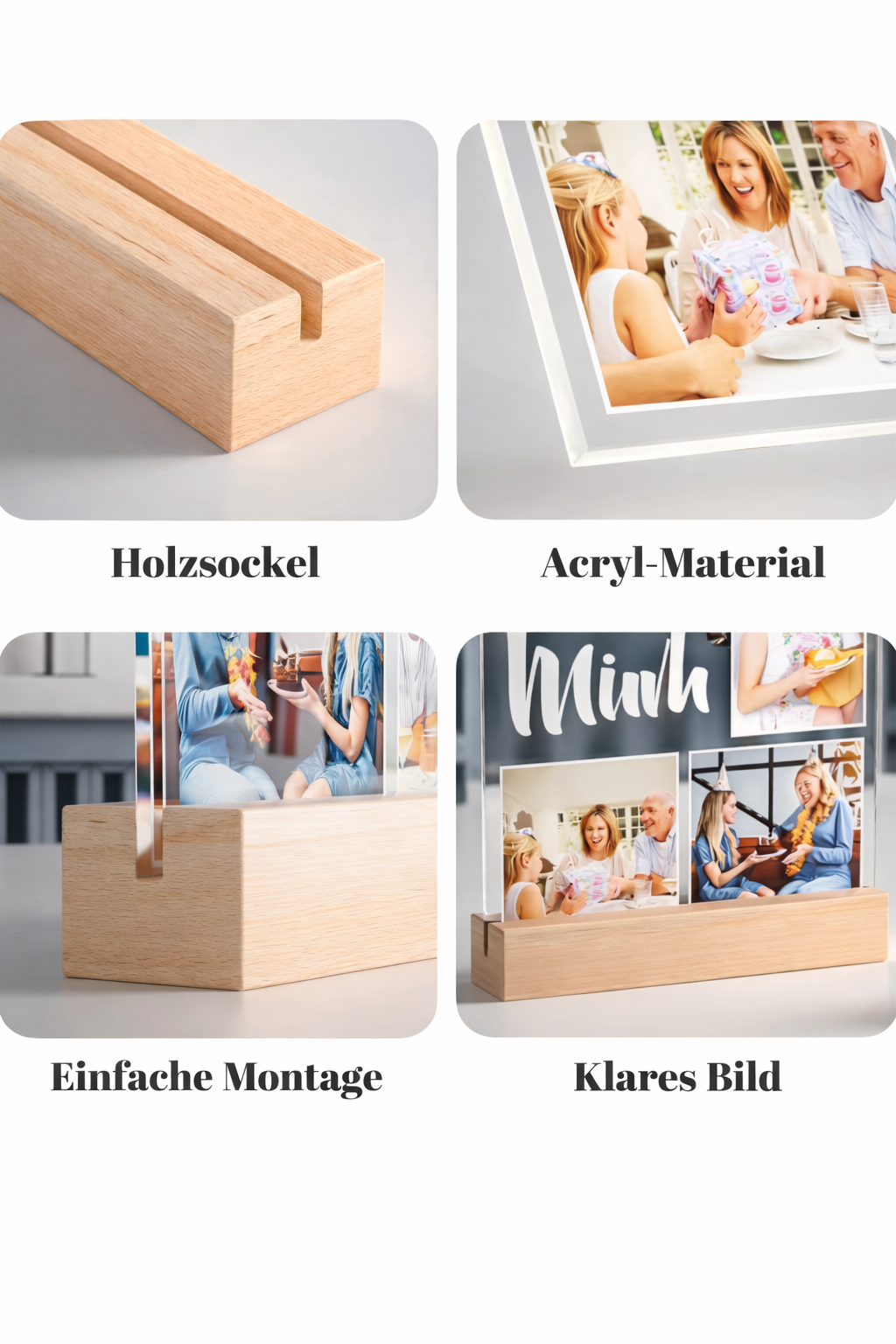 Personalisiertes Musik-Acrylglas mit Licht – Dein Song, Dein Foto, Dein Moment Zonify