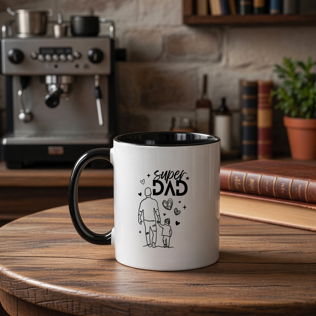 Kaffeetasse „Super Dad“ | Minimalistisches Geschenk für Papa Zonify