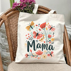 Stoffbeutel „Mama“ mit Blumen & Schmetterlingen | Geschenkidee Zonify