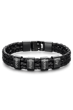 Personalisiertes Lederarmband mit Gravur | Namensarmband Zonify