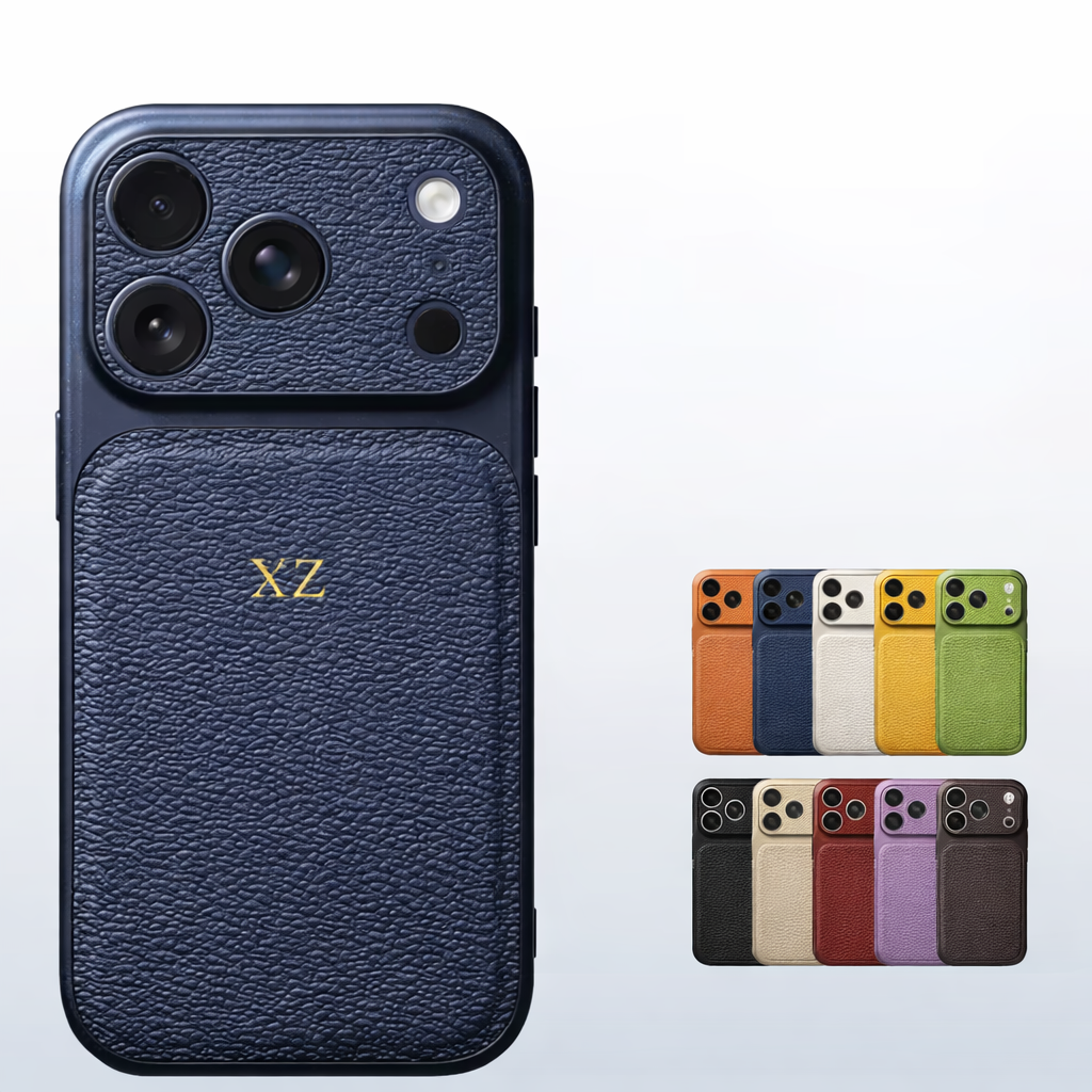 Personalisierte iPhone Lederhülle mit Initialen Zonify