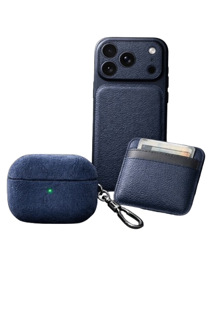 Alcantara Bundle: iPhone 17/16/15/14 Case & AirPods Pro Hülle | Personalisiert - Zonify