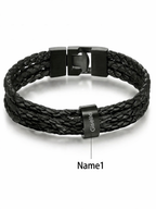 Personalisiertes Lederarmband mit Gravur | Namensarmband Zonify