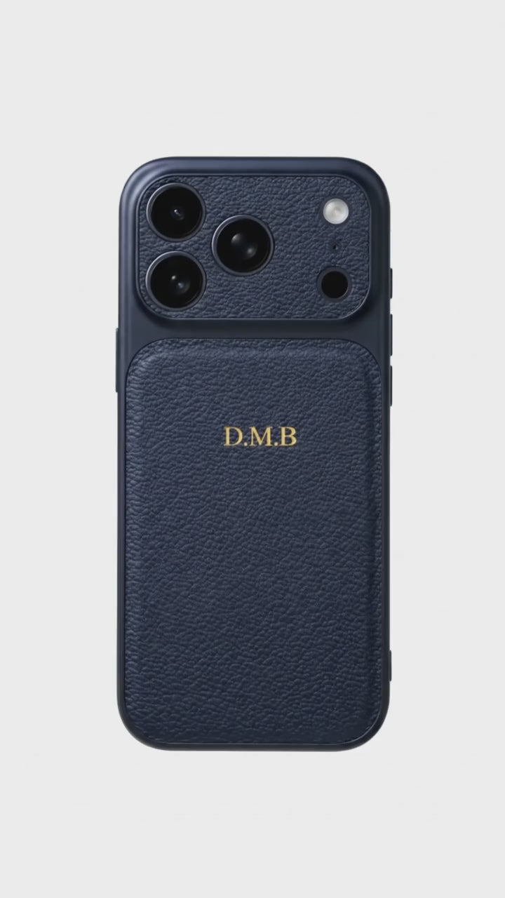 Personalisierte iPhone Lederhülle mit Initialen