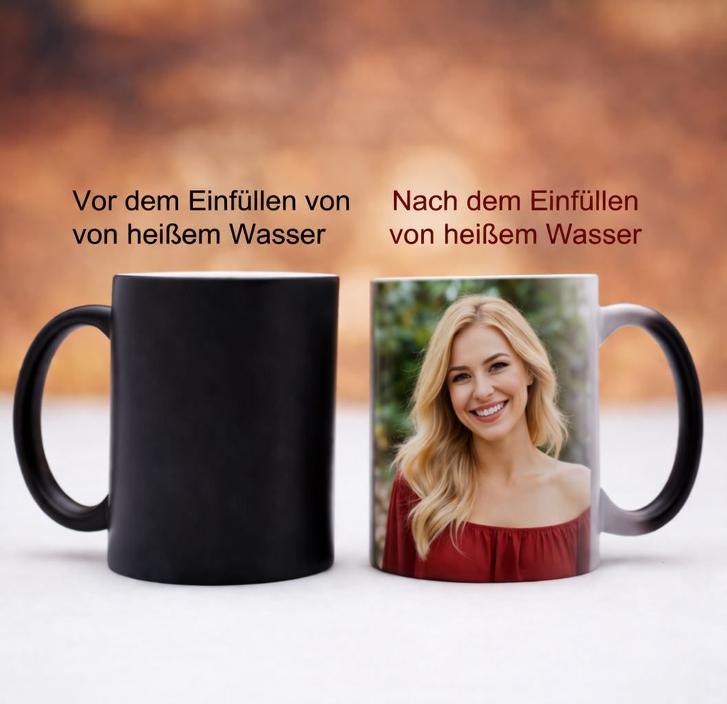 Personalisierte Zaubertasse mit Foto | Magische Farbwechseltasse Zonify
